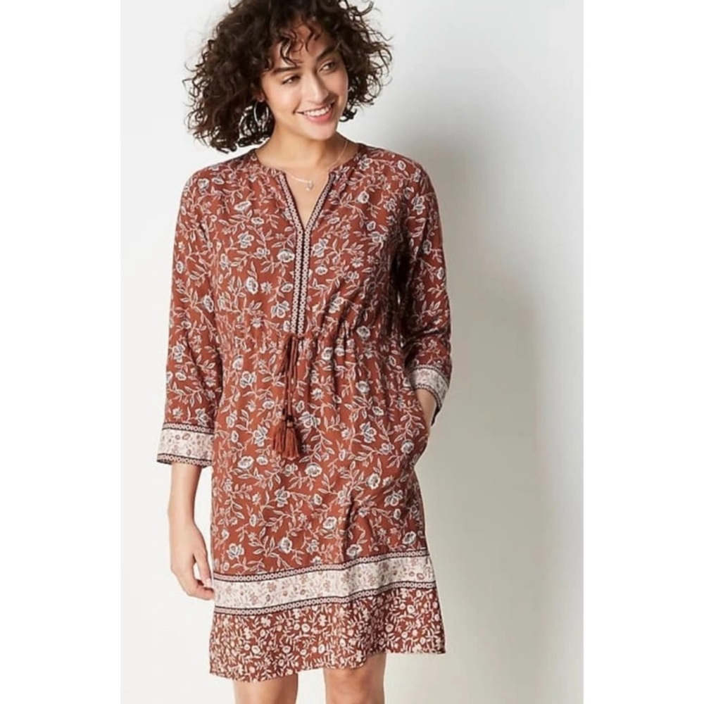 J. Jill | Positano Tie-Waist Floral Dress